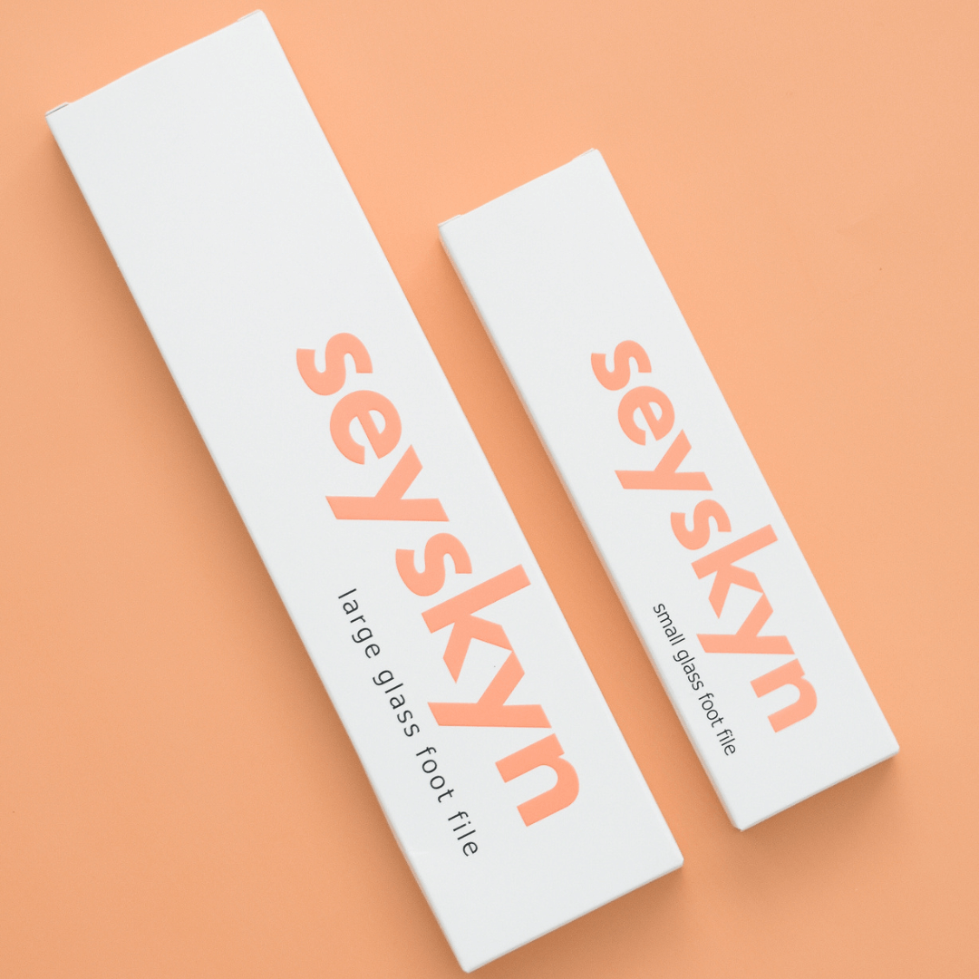 Seyskyn Glass Foot File – Nano Technology for Dry, Cracked Feet Small & Large Glass Foot File Bundle