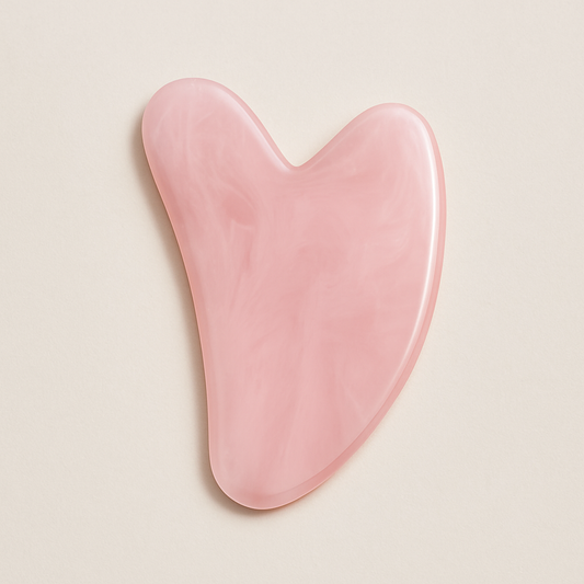 Heart-Shaped Gua Sha Facial Massage Tool Pink Resin